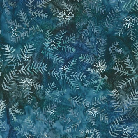 mixed colored batik fabric with small metallic snowflake|Artisan Batiks Winter Wonderland .